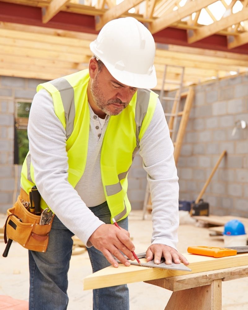 Construction — a business owner at work